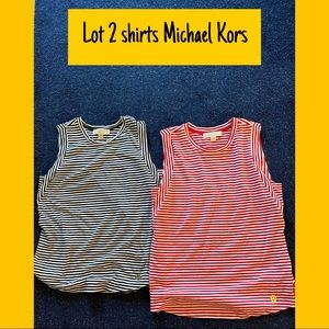 Lot 2 Michael Kors sleeveless shirt